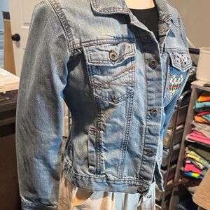Aeropostale Light Blue Jean Jacket with Patch